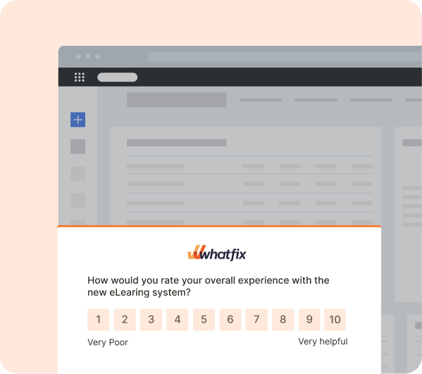 Change Management - Centralized change feedback with in-app surveys