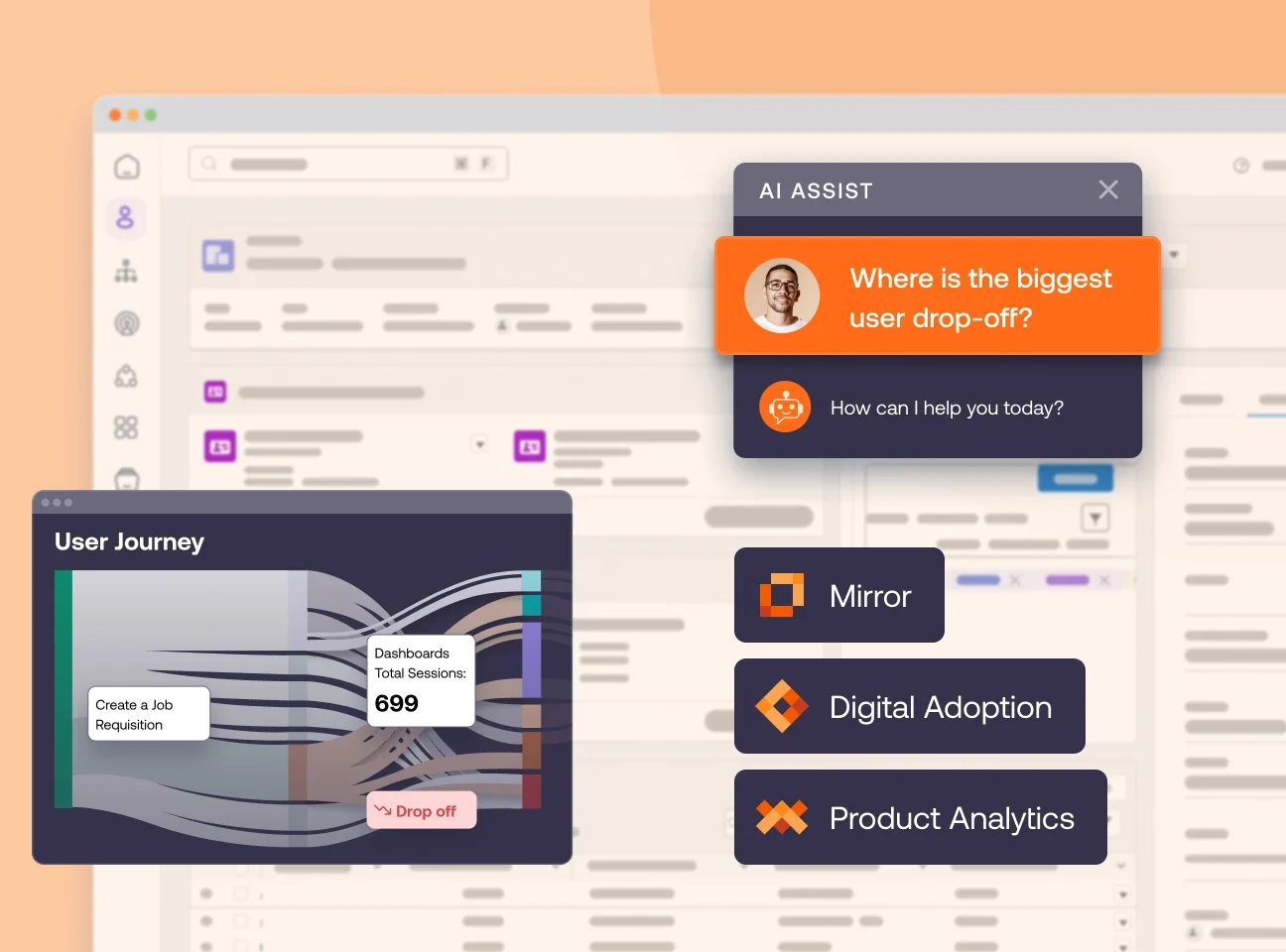One Platform for Adoption, Product Analytics, and Training​